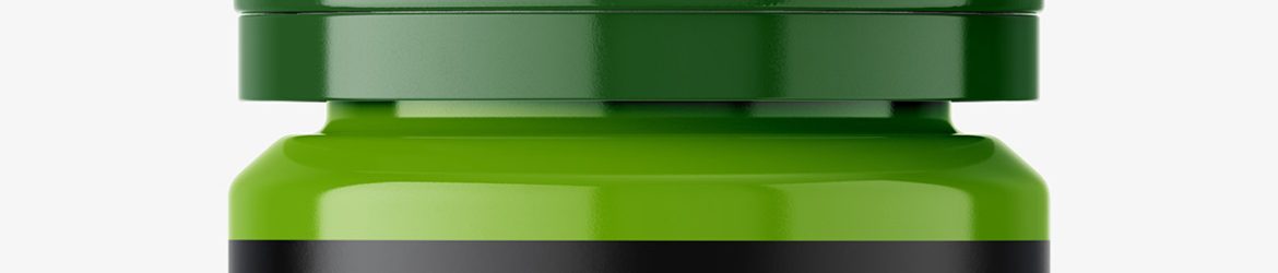 Glossy pill bottle / jar mockup