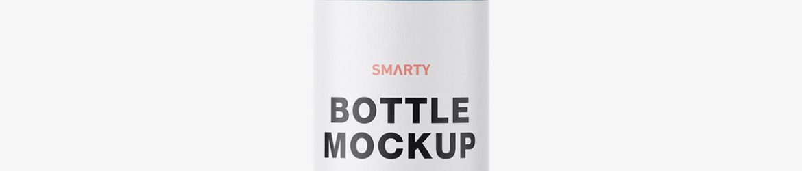 Glossy plastic dropper bottle mockup