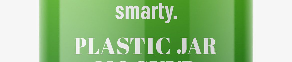 Glossy plastic jar mockup / 500 ml Glossy plastic jar mockup / 500 ml