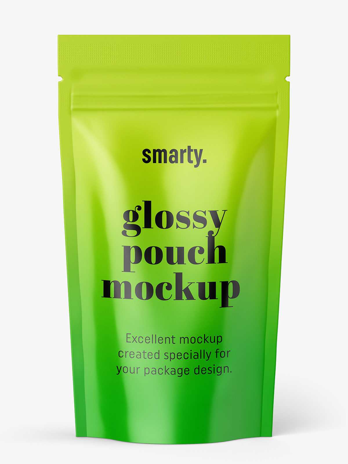 Glossy pouch mockup