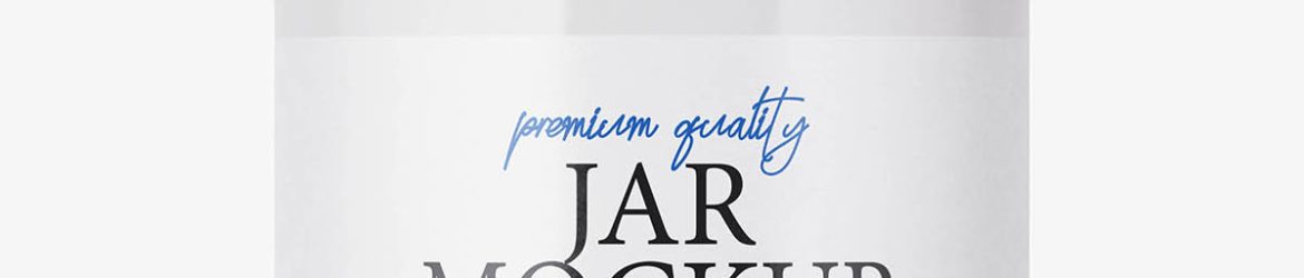 Glossy pump jar mockup