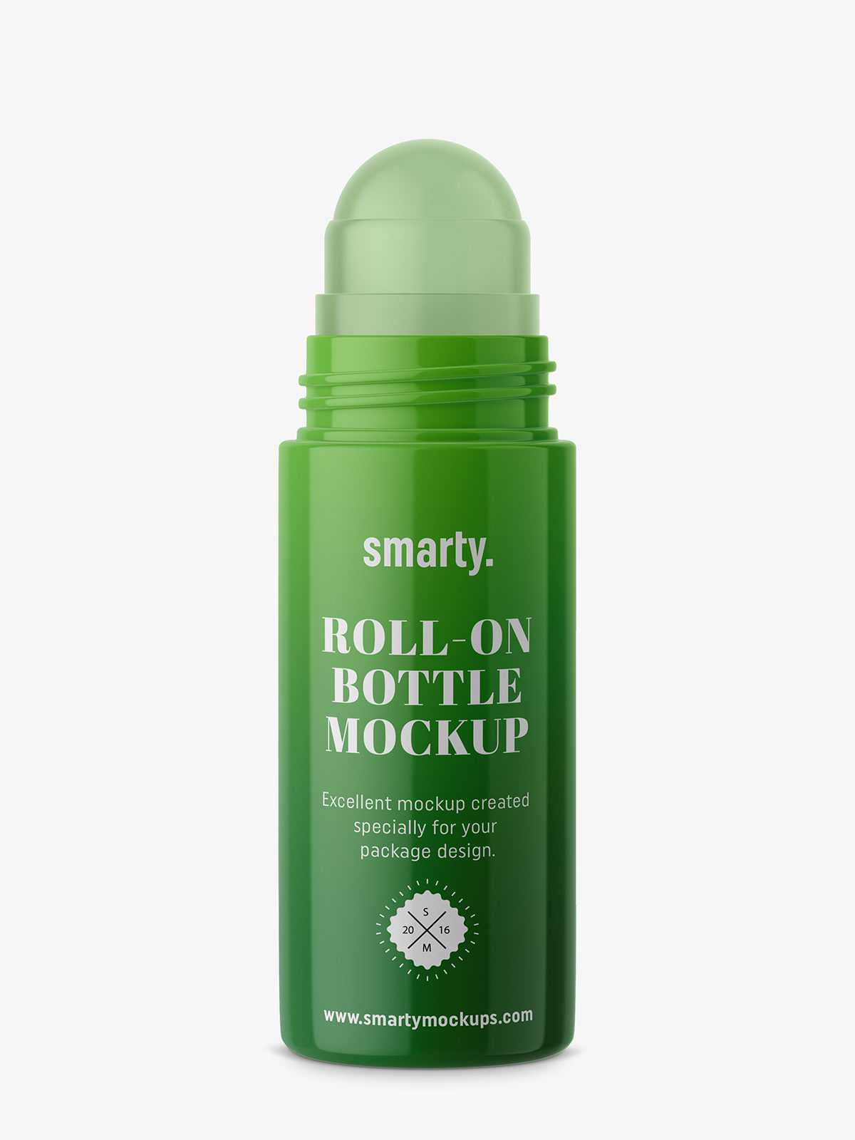 Glossy roll-on bottle mockup