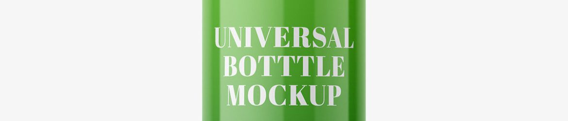 Glossy round cosmetic bottle