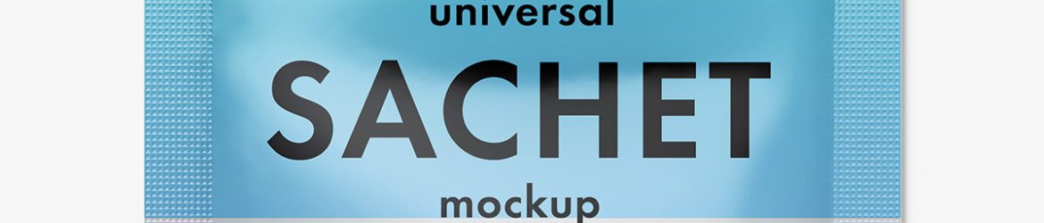 Glossy sachet mockup