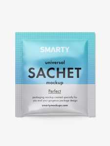 Glossy sachet mockup