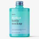 Glossy screw cap bottle mockup