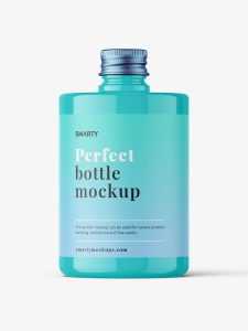 Glossy screw cap bottle mockup