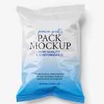 Glossy snack bag mockup