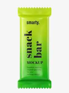 Glossy snack bar mockup
