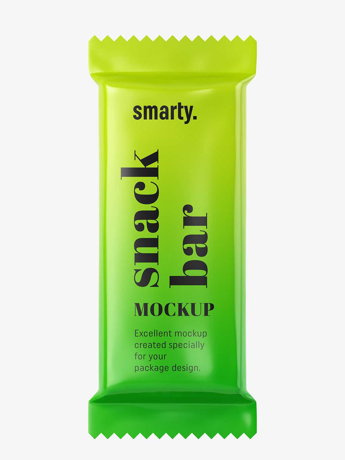 Glossy snack bar mockup