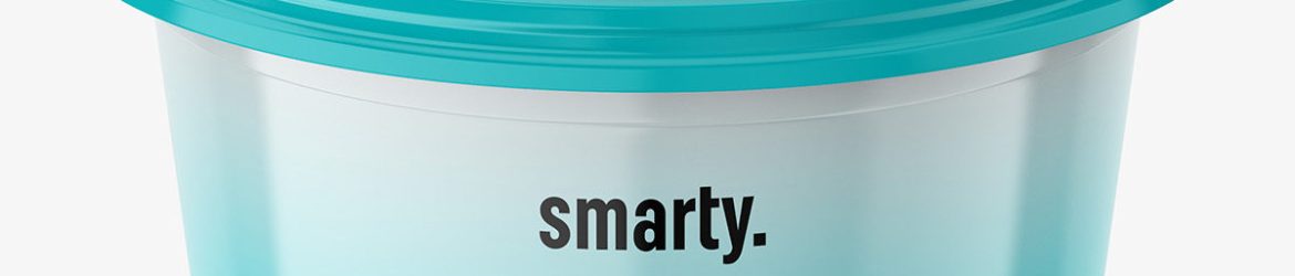 Glossy sour cream mockup / top view