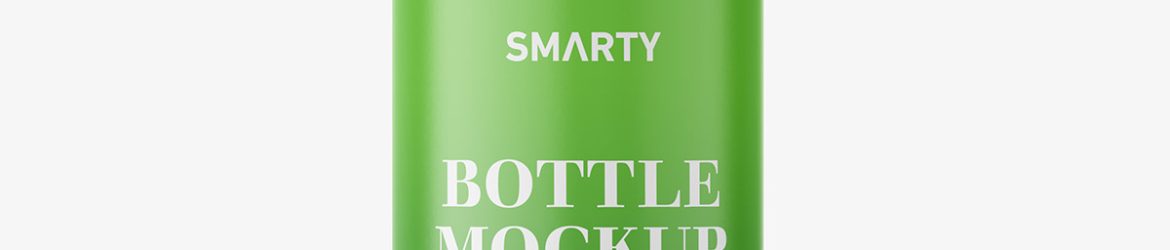 Glossy spray can mockup