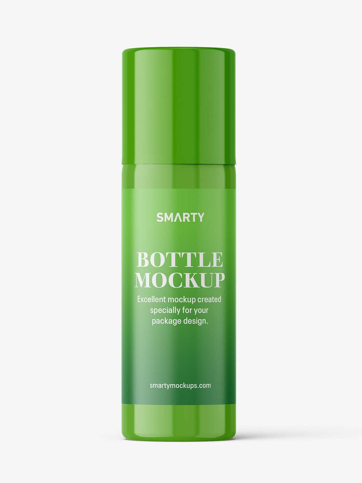 Glossy spray can mockup