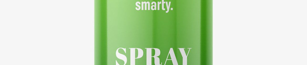 Glossy spray mockup