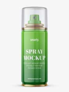 Glossy spray mockup