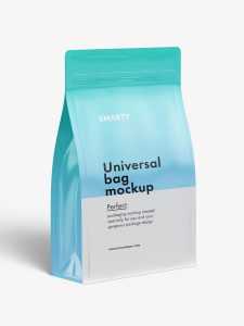 Glossy stand pouch mockup