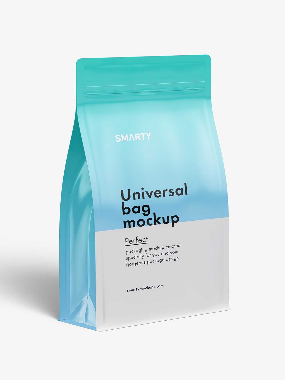 Glossy stand pouch mockup