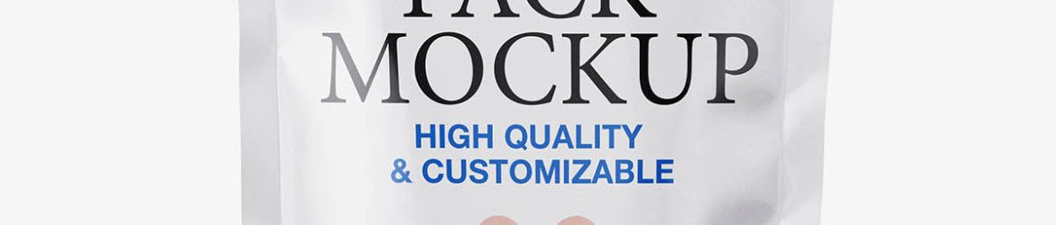 Glossy stand-up pouch mockup Glossy stand-up pouch mockup