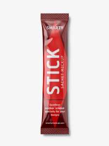 Glossy stick sachet mockup