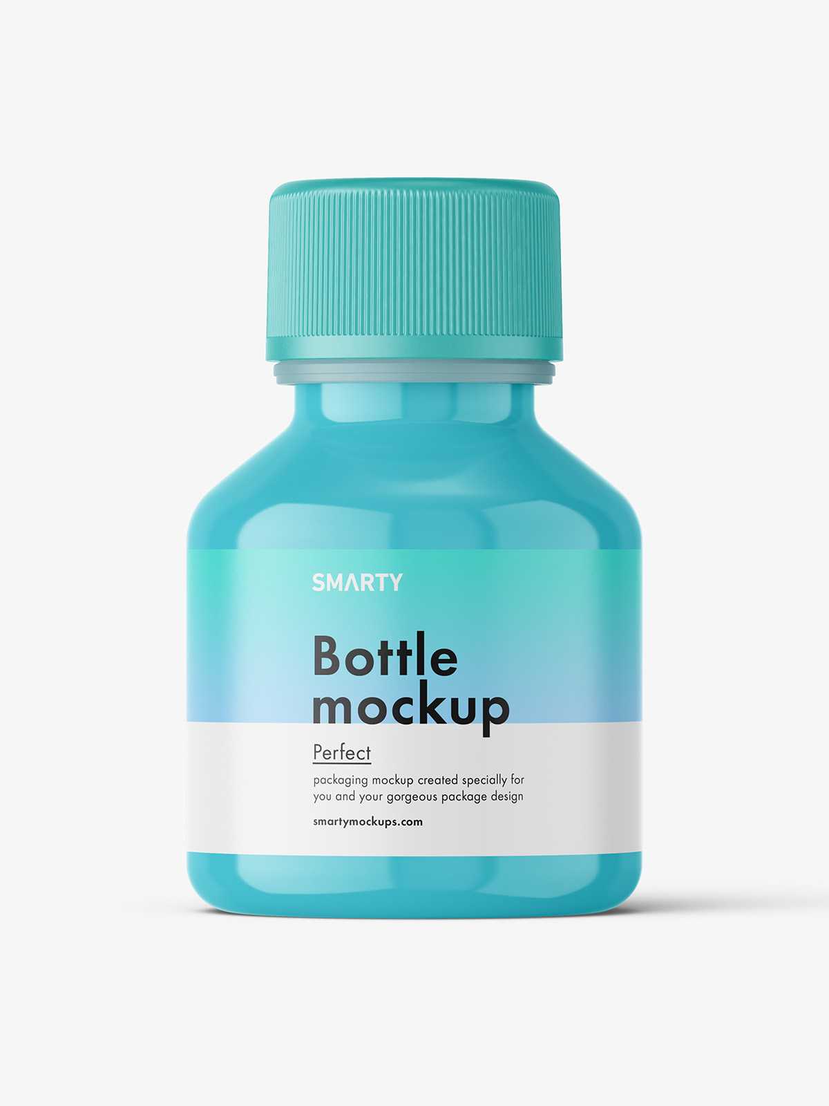 Glossy syrup bottle mockup