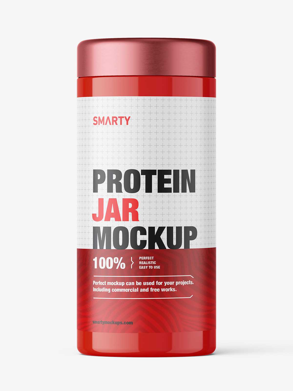 Glossy tall jar mockup