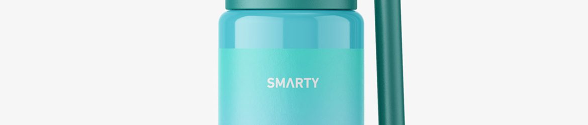 Glossy throat bottle mockup