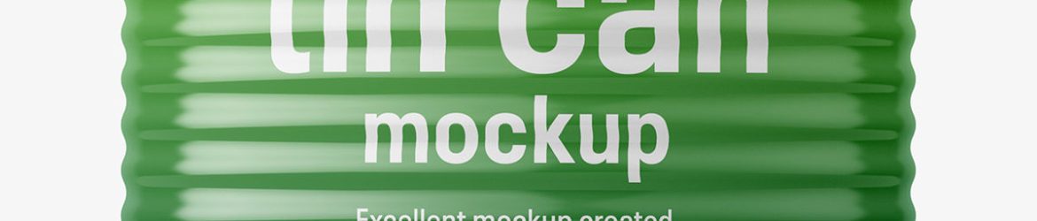 Glossy tin can mockup / 1062 ml Glossy tin can mockup / 1062 ml