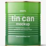 Glossy tin can mockup / 1062 ml - Free PSD Download Glossy tin can mockup / 1062 ml