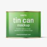 Glossy tin can mockup / 1800 ml - Free PSD Download Glossy tin can mockup / 1800 ml