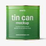 Glossy tin can mockup / 2650 ml - Free PSD Download Glossy tin can mockup / 2650 ml