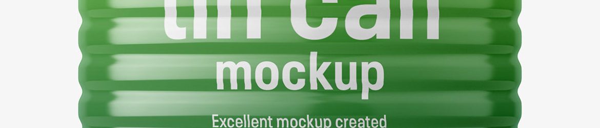 Glossy tin can mockup / 3100 ml