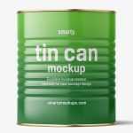 Glossy tin can mockup / 3100 ml - Free PSD Download Glossy tin can mockup / 3100 ml