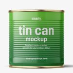 Glossy tin can mockup / 425 ml - Free PSD Download Glossy tin can mockup / 425 ml