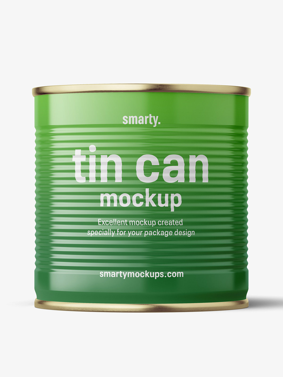 Glossy tin can mockup / 425 ml