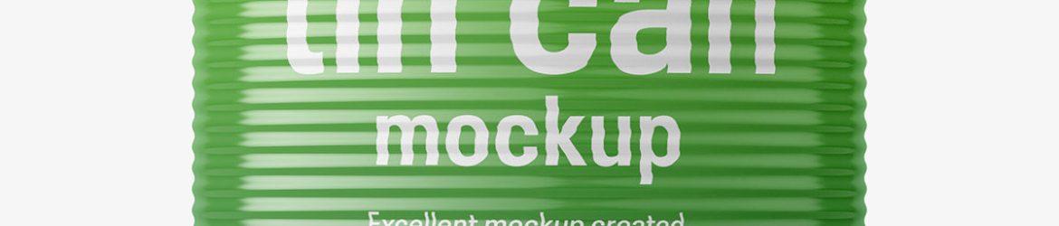 Glossy tin can mockup / 4250 ml Glossy tin can mockup / 4250 ml