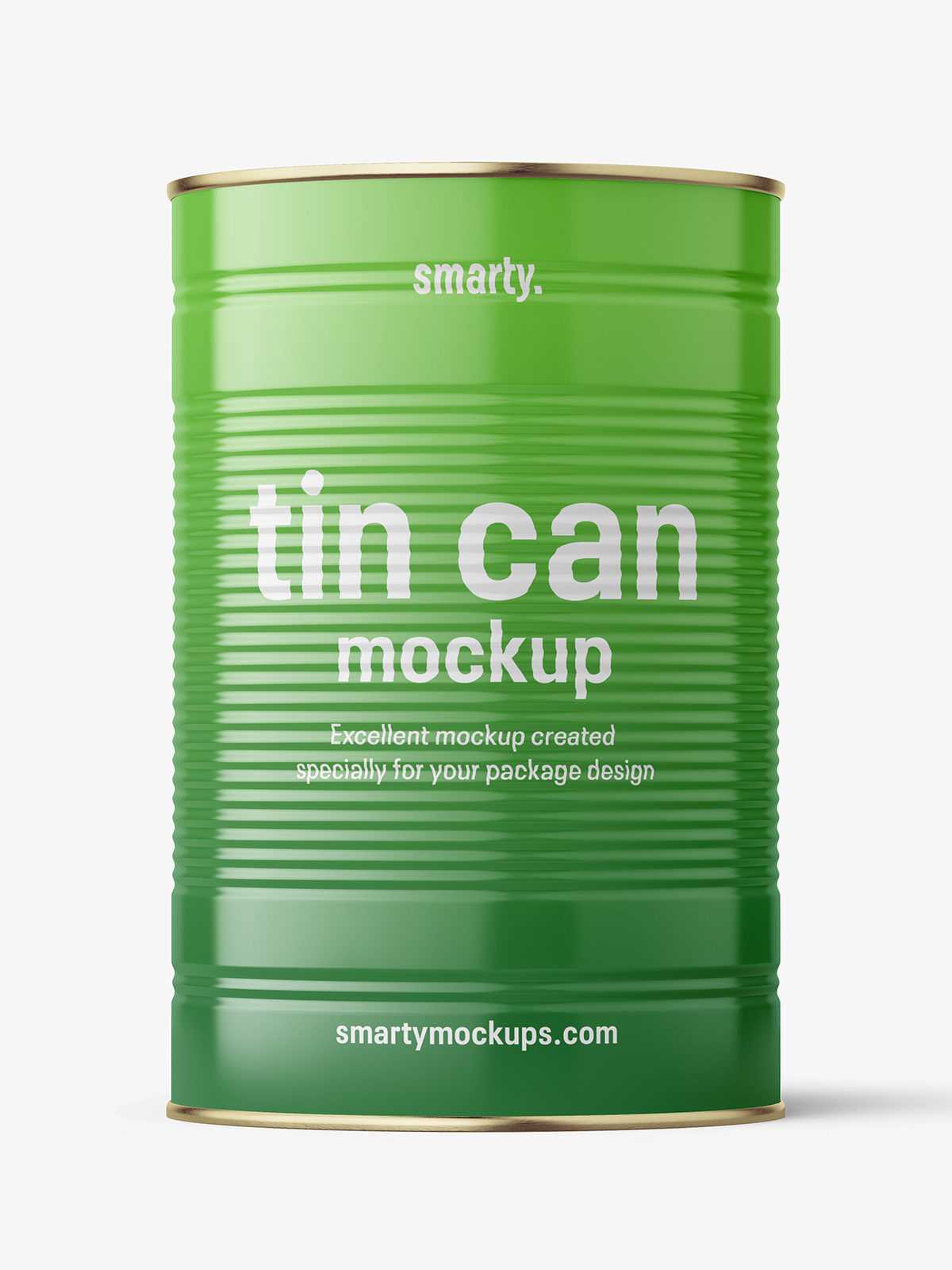 Glossy tin can mockup / 4250 ml