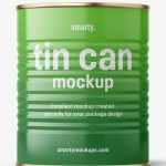 Glossy tin can mockup / 850 ml - Free PSD Download Glossy tin can mockup / 850 ml