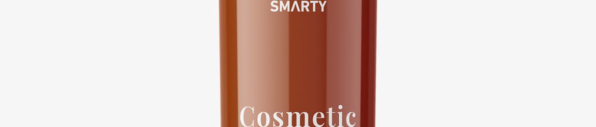 Glossy toner mist bottle mockup