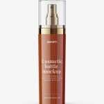 Glossy toner mist bottle mockup
