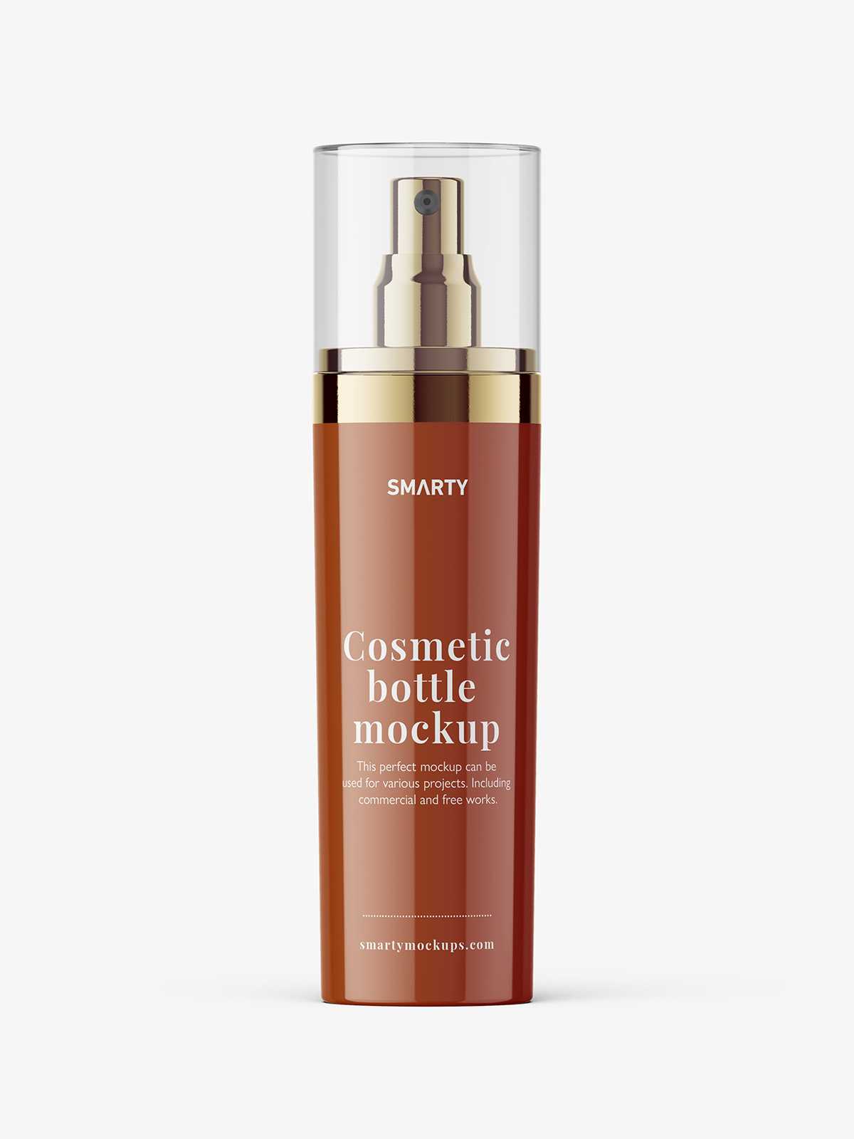 Glossy toner mist bottle mockup