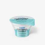 Glossy top yogurt container mockup
