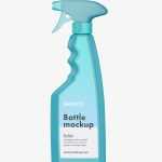 Glossy trigger spray bottle mockup