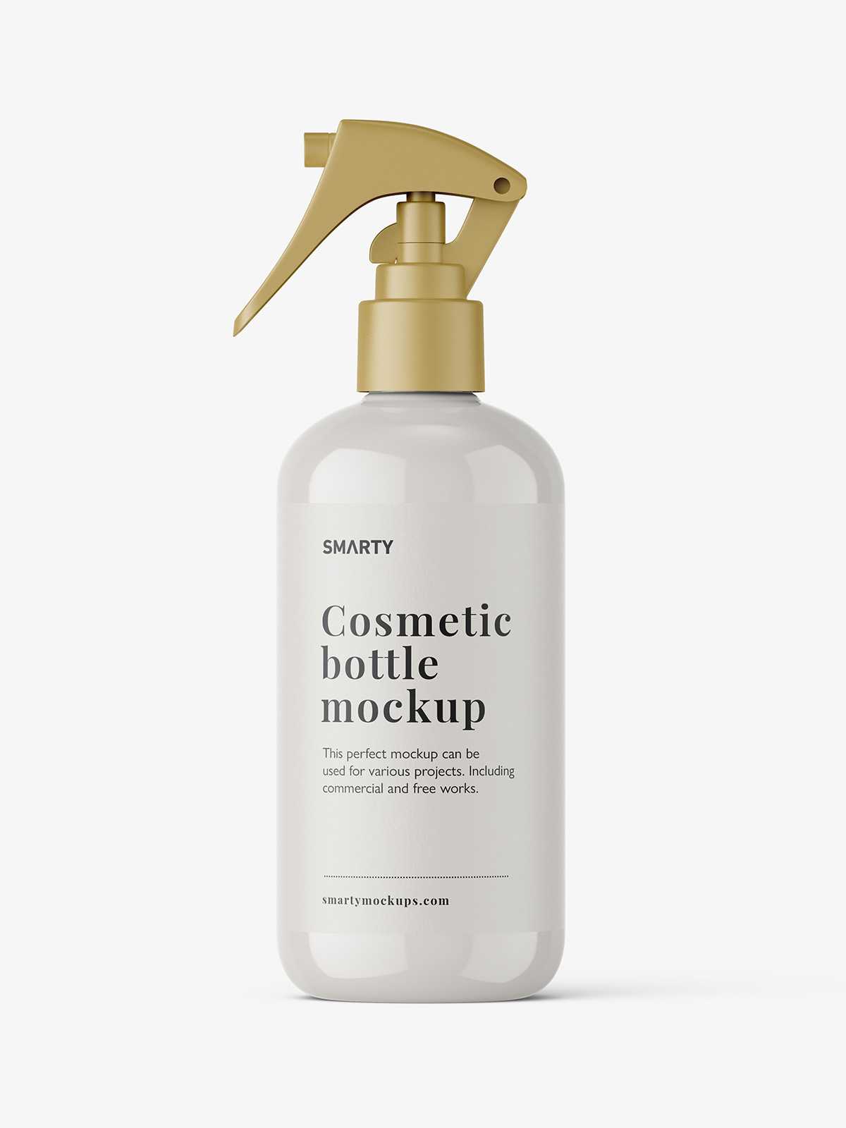 Glossy trigger spray bottle mockup