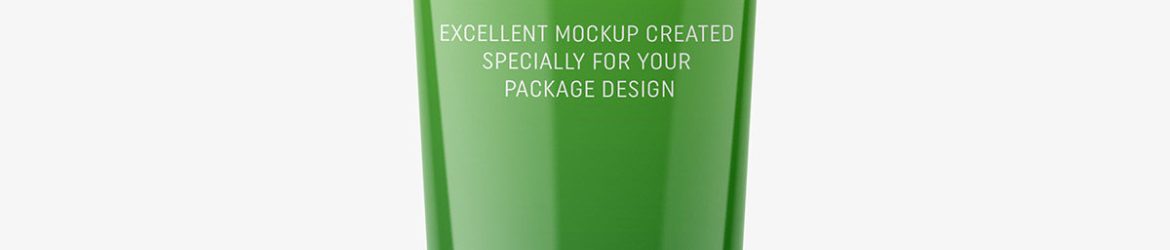Glossy tube with flip top cap mockup Glossy tube with flip top cap mockup