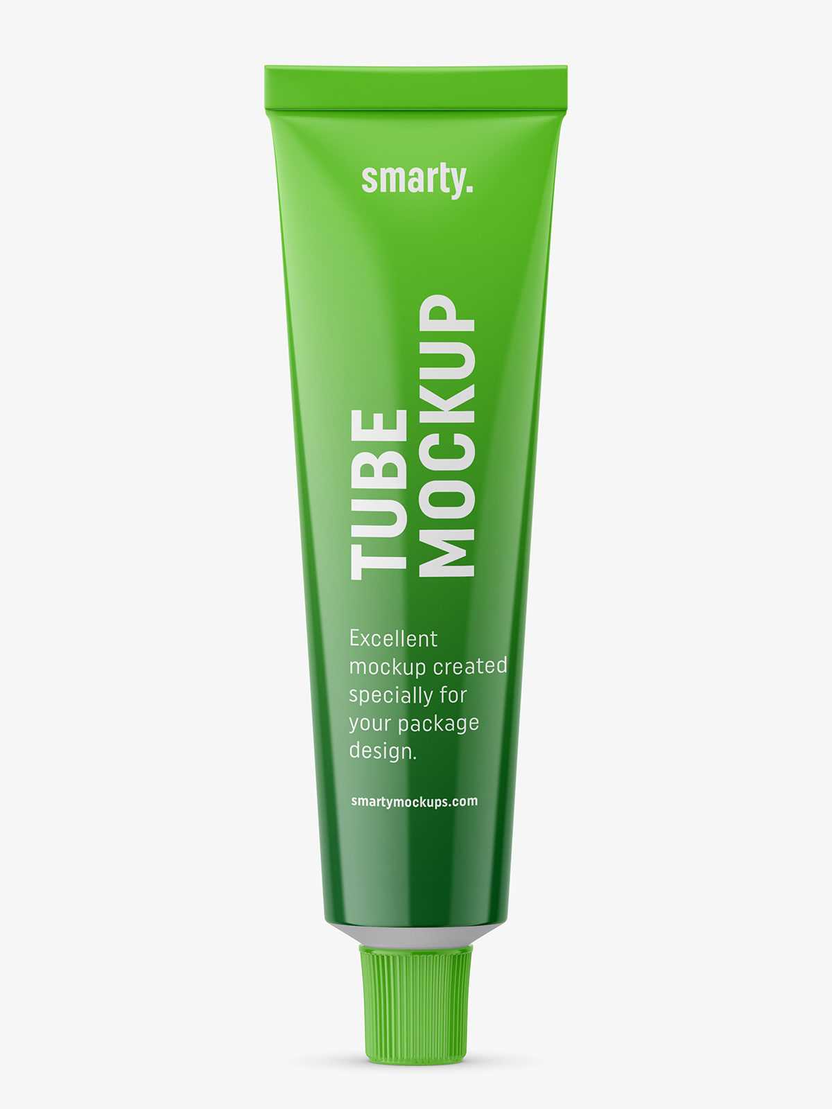 Glossy tube with narrow cap