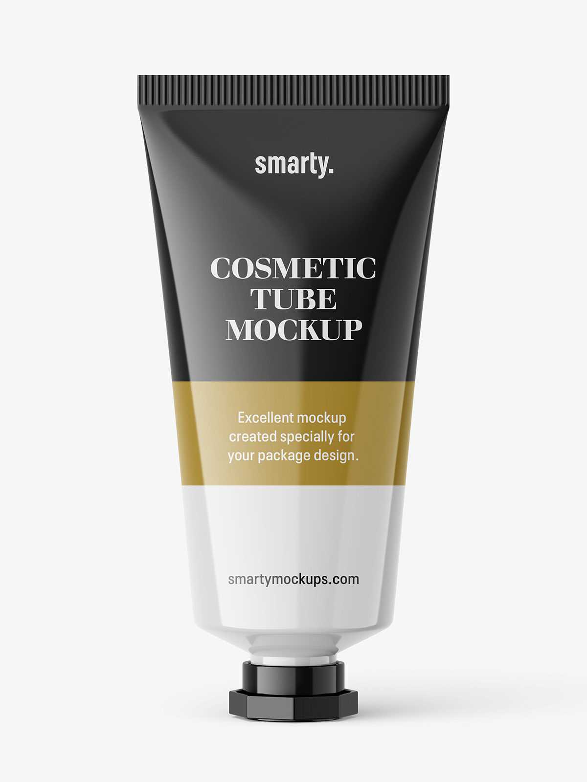 Glossy tube with octagonal cap mockup