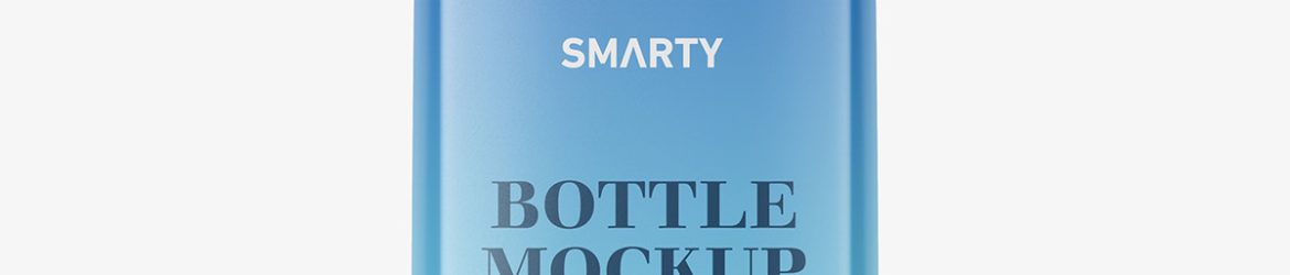 Glossy universal plastic bottle mockup