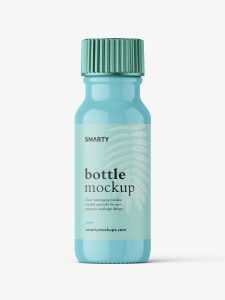 Glossy vial bottle mockup