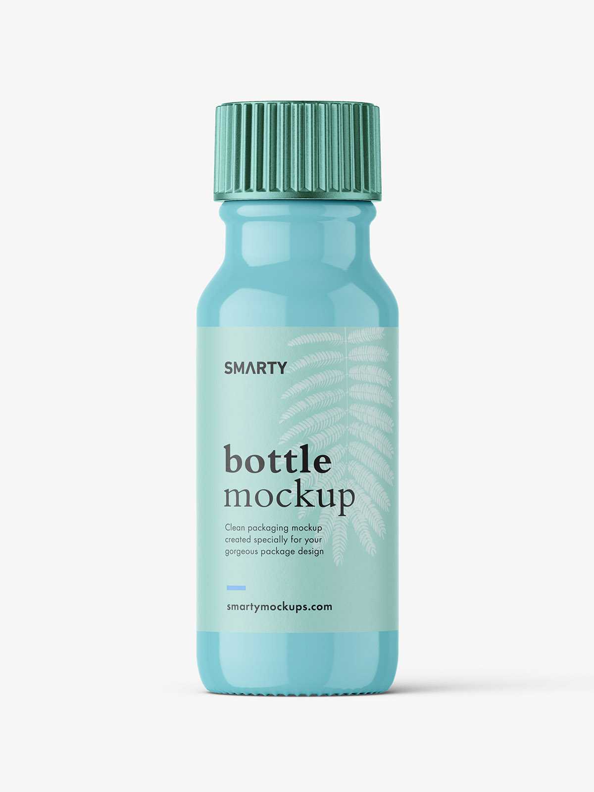 Glossy vial bottle mockup
