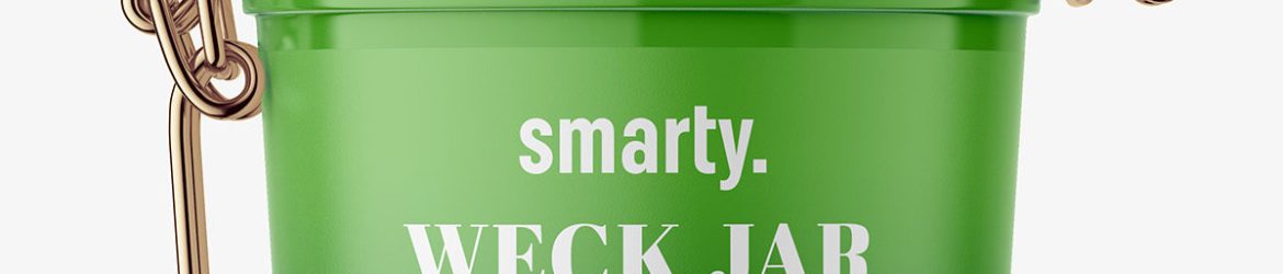 Glossy weck jar mockup